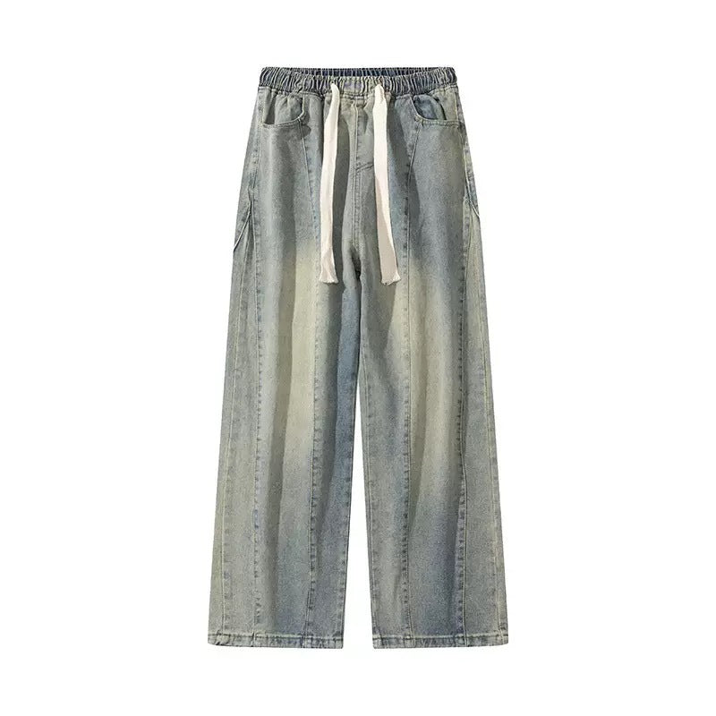Herrar vida denimbyxor i urban stil med avslappnad passform och bekväm resår Mirla-Eva Jonsson