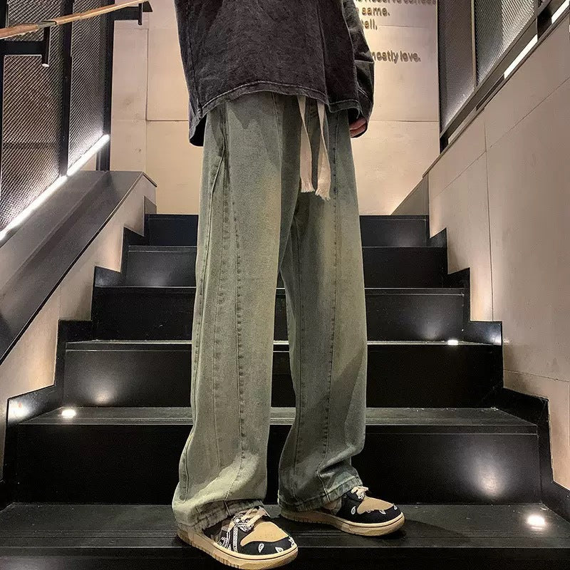 Herrar vida denimbyxor i urban stil med avslappnad passform och bekväm resår Mirla-Eva Jonsson