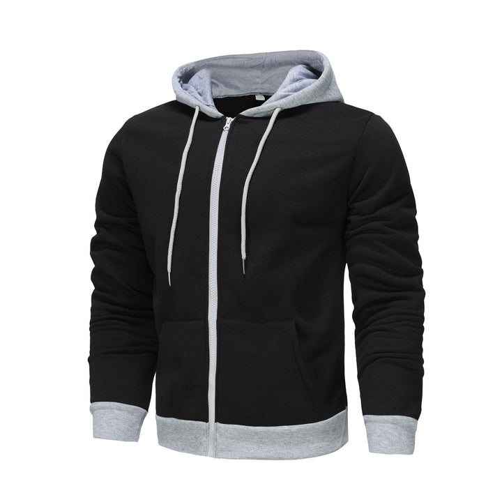 Herrar zip-hoodie med kontrastfärg och känguruficka Eva Jonsson-Eva Jonsson