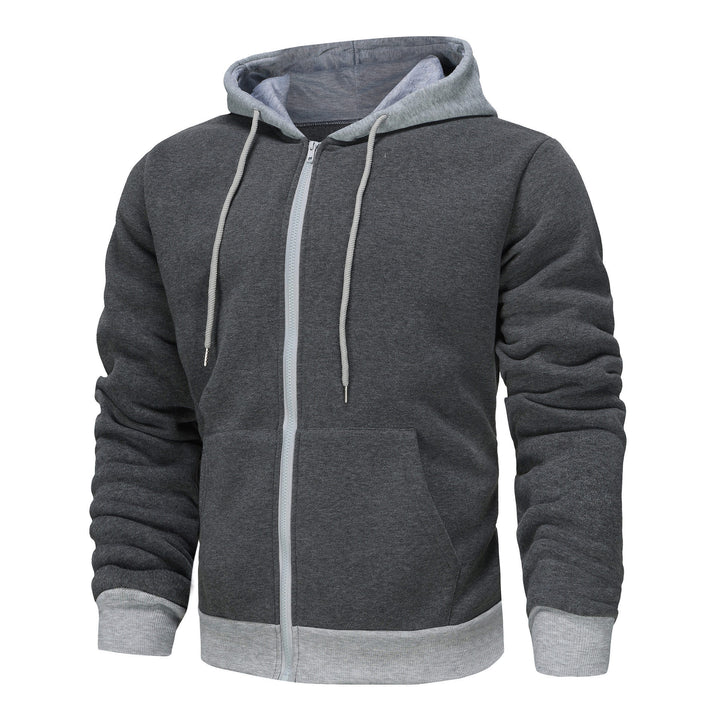 Herrar zip-hoodie med kontrastfärg och känguruficka Eva Jonsson-Eva Jonsson