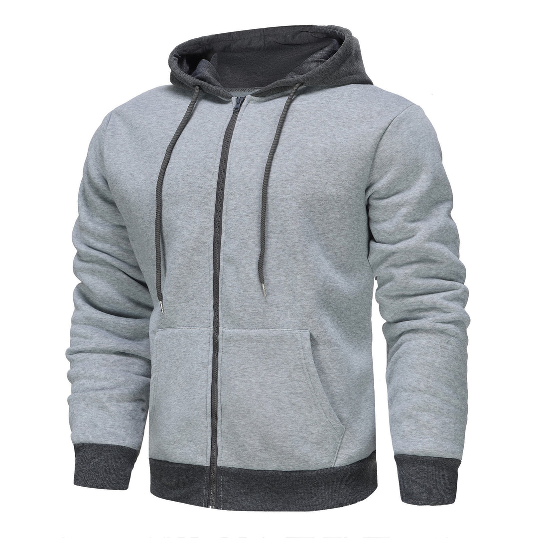 Herrar zip-hoodie med kontrastfärg och känguruficka Eva Jonsson-Eva Jonsson