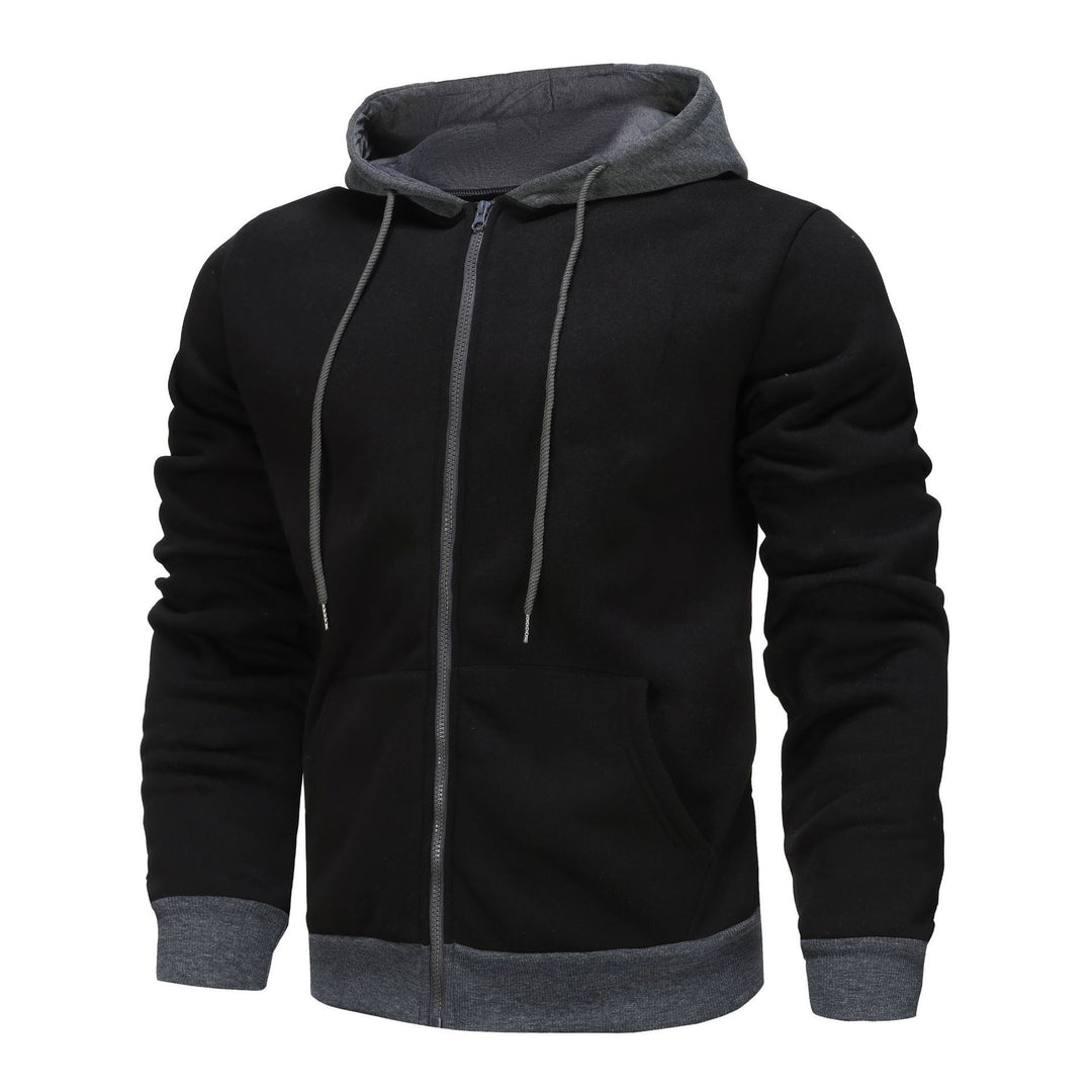 Herrar zip-hoodie med kontrastfärg och känguruficka Eva Jonsson-Eva Jonsson