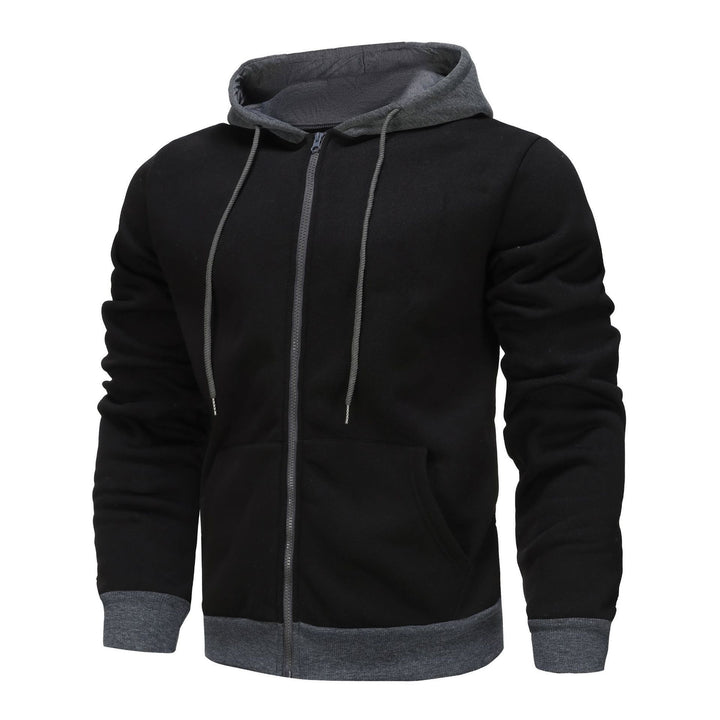 Herrar zip-hoodie med kontrastfärg och känguruficka Eva Jonsson-Eva Jonsson