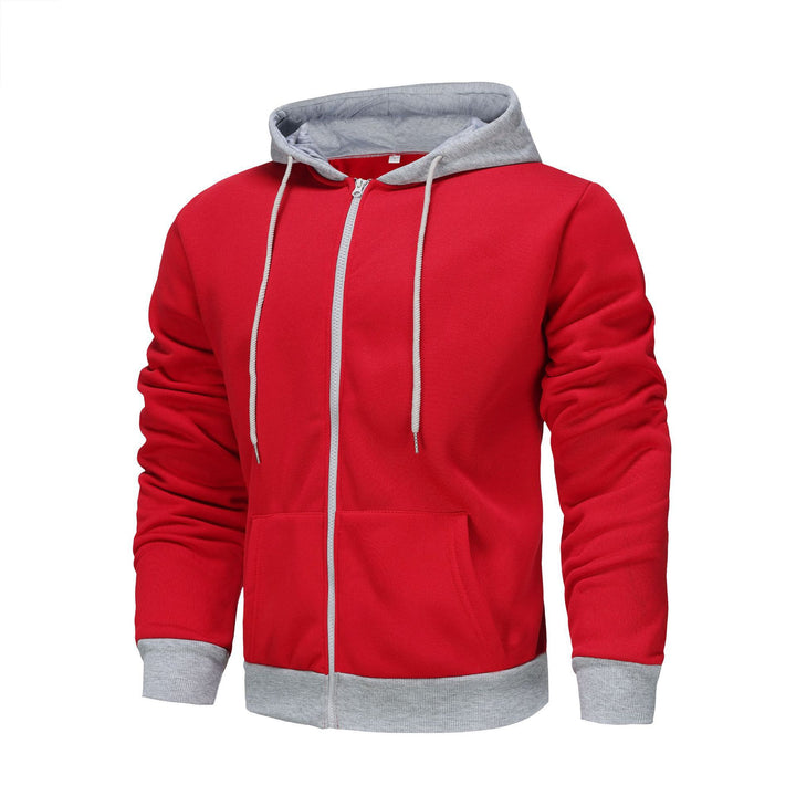 Herrar zip-hoodie med kontrastfärg och känguruficka Eva Jonsson-Eva Jonsson