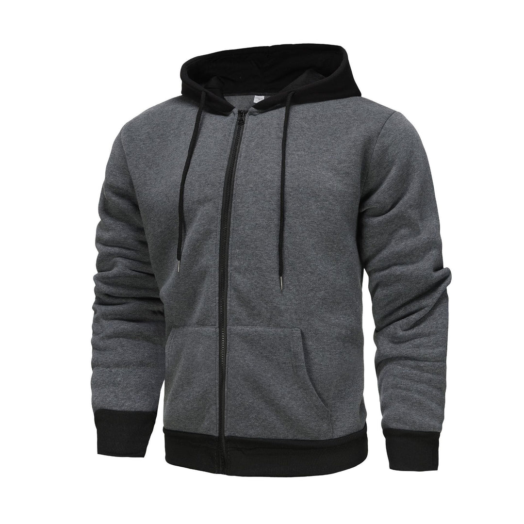 Herrar zip-hoodie med kontrastfärg och känguruficka Eva Jonsson-Eva Jonsson