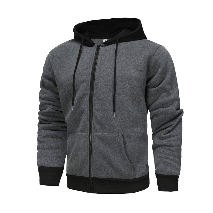 Herrar zip-hoodie med kontrastfärg och känguruficka Eva Jonsson-Eva Jonsson