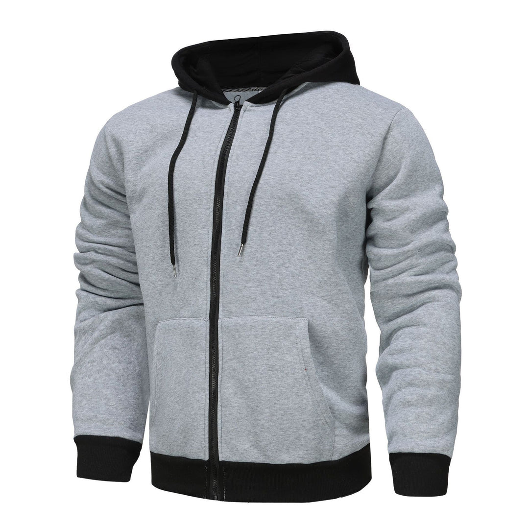 Herrar zip-hoodie med kontrastfärg och känguruficka Eva Jonsson-Eva Jonsson