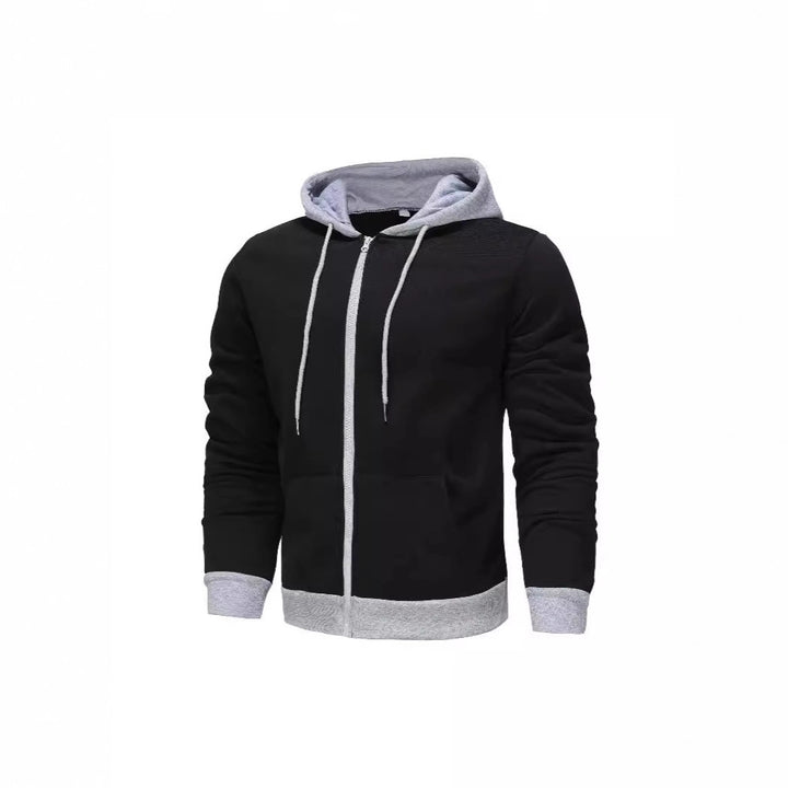 Herrar zip-hoodie med kontrastfärg och känguruficka Eva Jonsson-Eva Jonsson