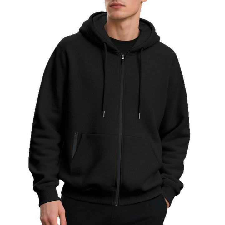 Herrar zip-hoodie med praktiska fickor och ventilerande fleece-inredning Mirla-Eva Jonsson