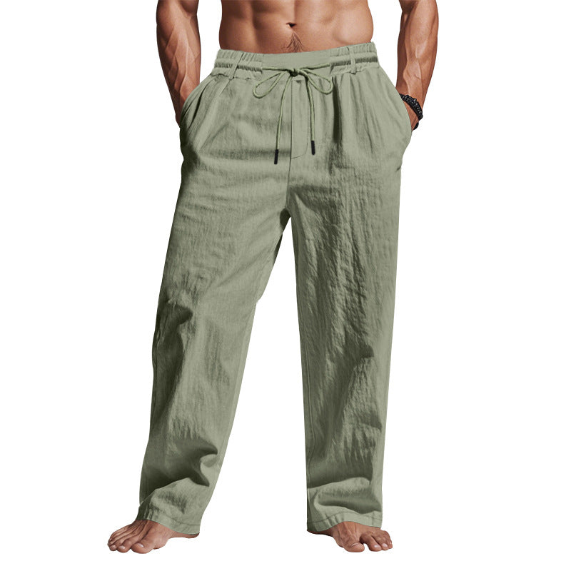 Herrarna avslappnad sommarbyxa med elastiskt midjeband och praktiska sidofickor Mirla-Eva Jonsson