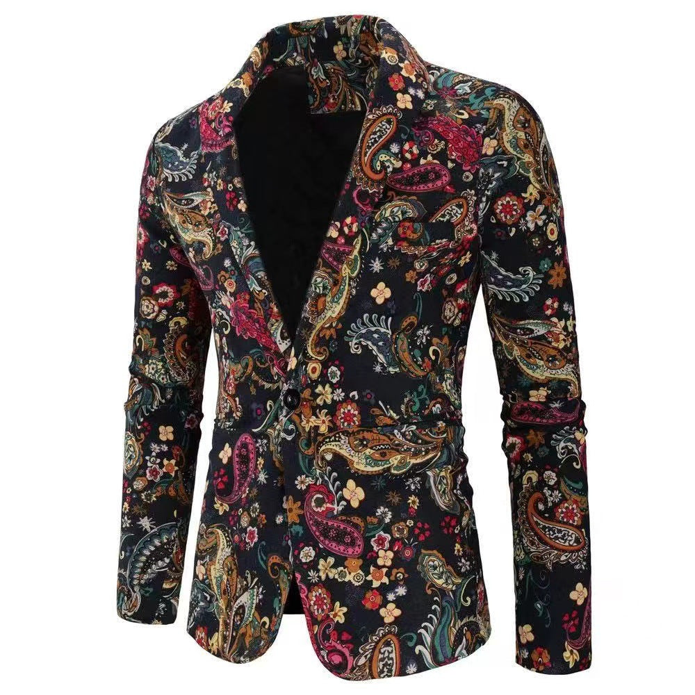 Herrarna modiska blazer med färggrafisk design Mirla-Eva Jonsson