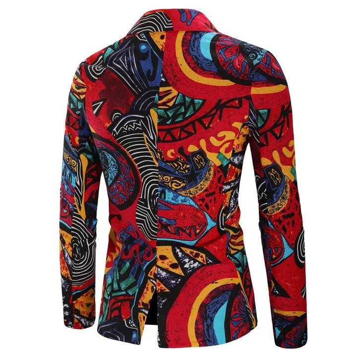 Herrarna modiska blazer med färggrafisk design Mirla-Eva Jonsson