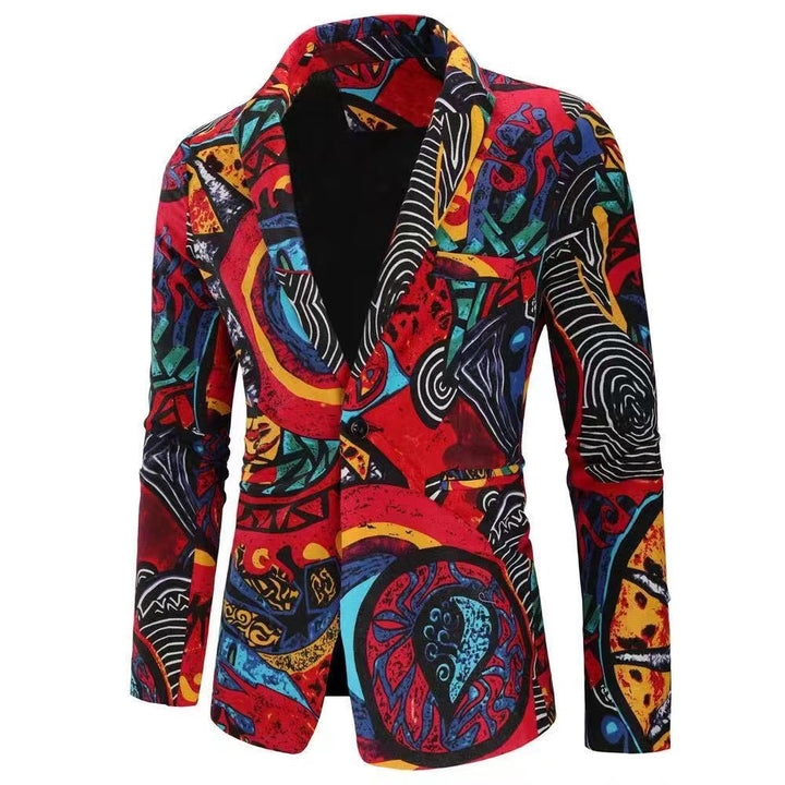 Herrarna modiska blazer med färggrafisk design Mirla-Eva Jonsson