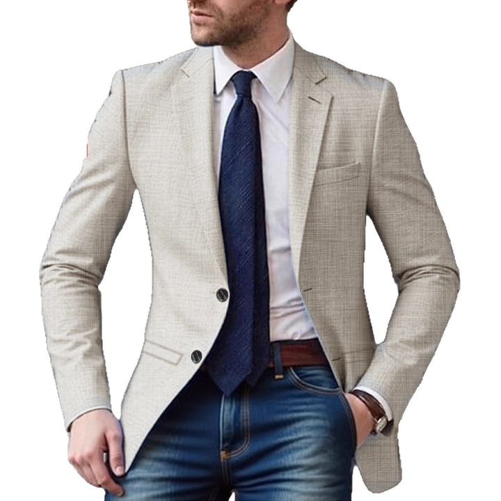 Herrarna skräddarsydda affärsblazer med fin textur och eleganta detaljer Mirla-Eva Jonsson