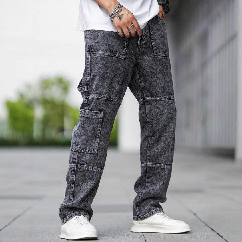 Herrarnas Cargo-jeans med moderna fickor och avslappnad passform Eva Jonsson-Eva Jonsson