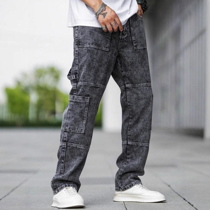 Herrarnas Cargo-jeans med moderna fickor och avslappnad passform Eva Jonsson-Eva Jonsson
