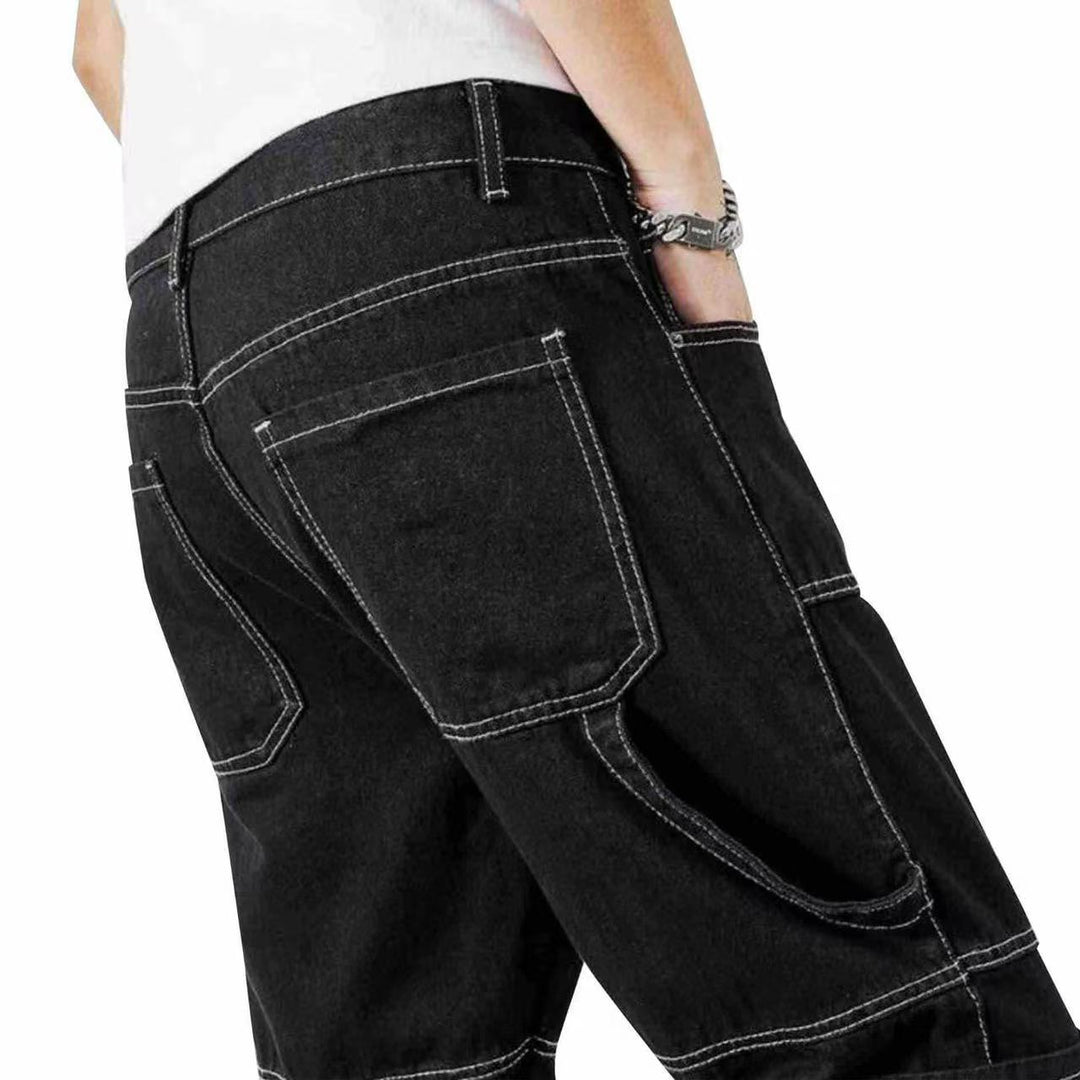 Herrarnas Cargo-jeans med moderna fickor och avslappnad passform Mirla-Eva Jonsson