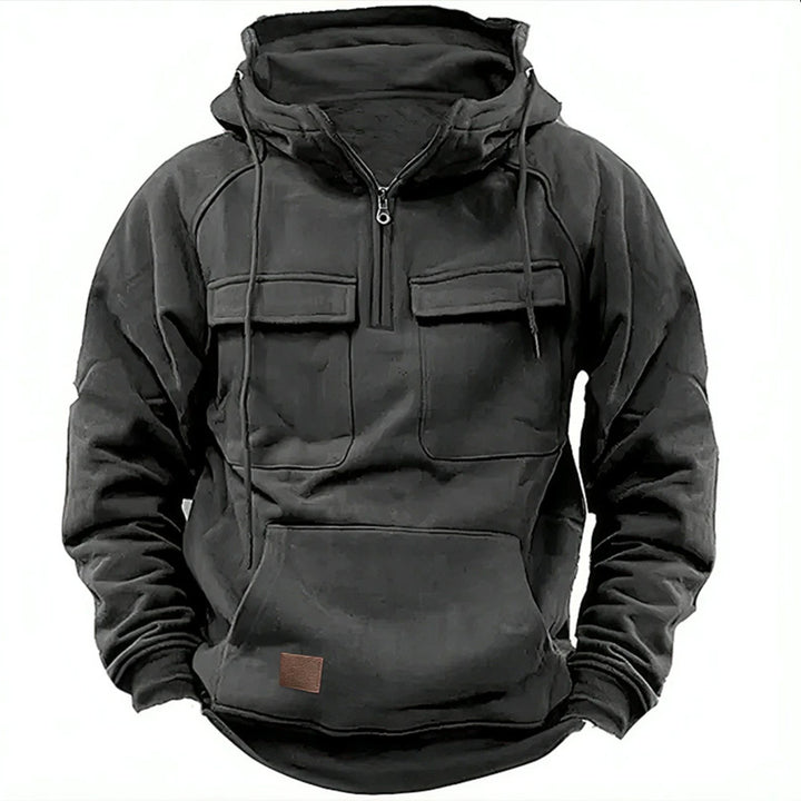 Herrarnas Funktionella Hoodie med praktiska fickor Eva Jonsson