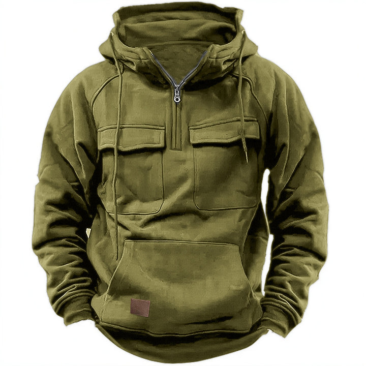 Herrarnas Funktionella Hoodie med praktiska fickor Eva Jonsson