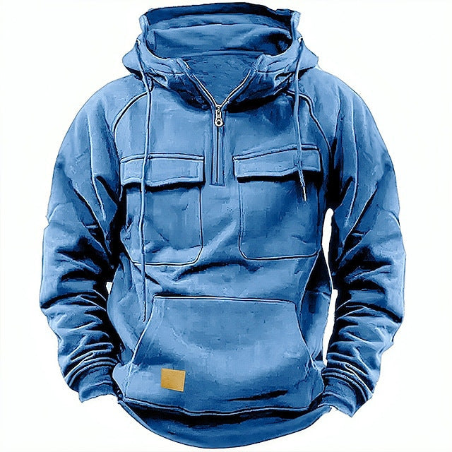 Herrarnas Funktionella Hoodie med praktiska fickor Eva Jonsson