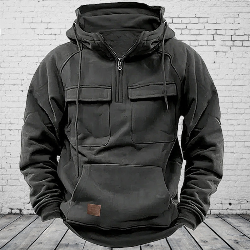 Herrarnas Funktionella Hoodie med praktiska fickor Eva Jonsson