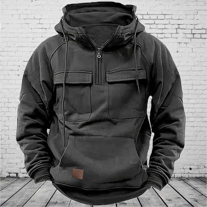 Herrarnas Funktionella Hoodie med praktiska fickor Eva Jonsson