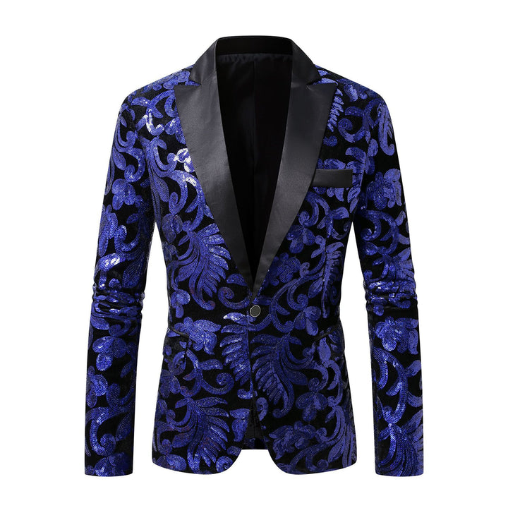 Herrarnas Glamorös Jacquard-Blazer med skimrande design Mirla-Eva Jonsson