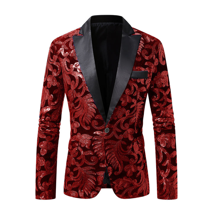Herrarnas Glamorös Jacquard-Blazer med skimrande design Mirla-Eva Jonsson