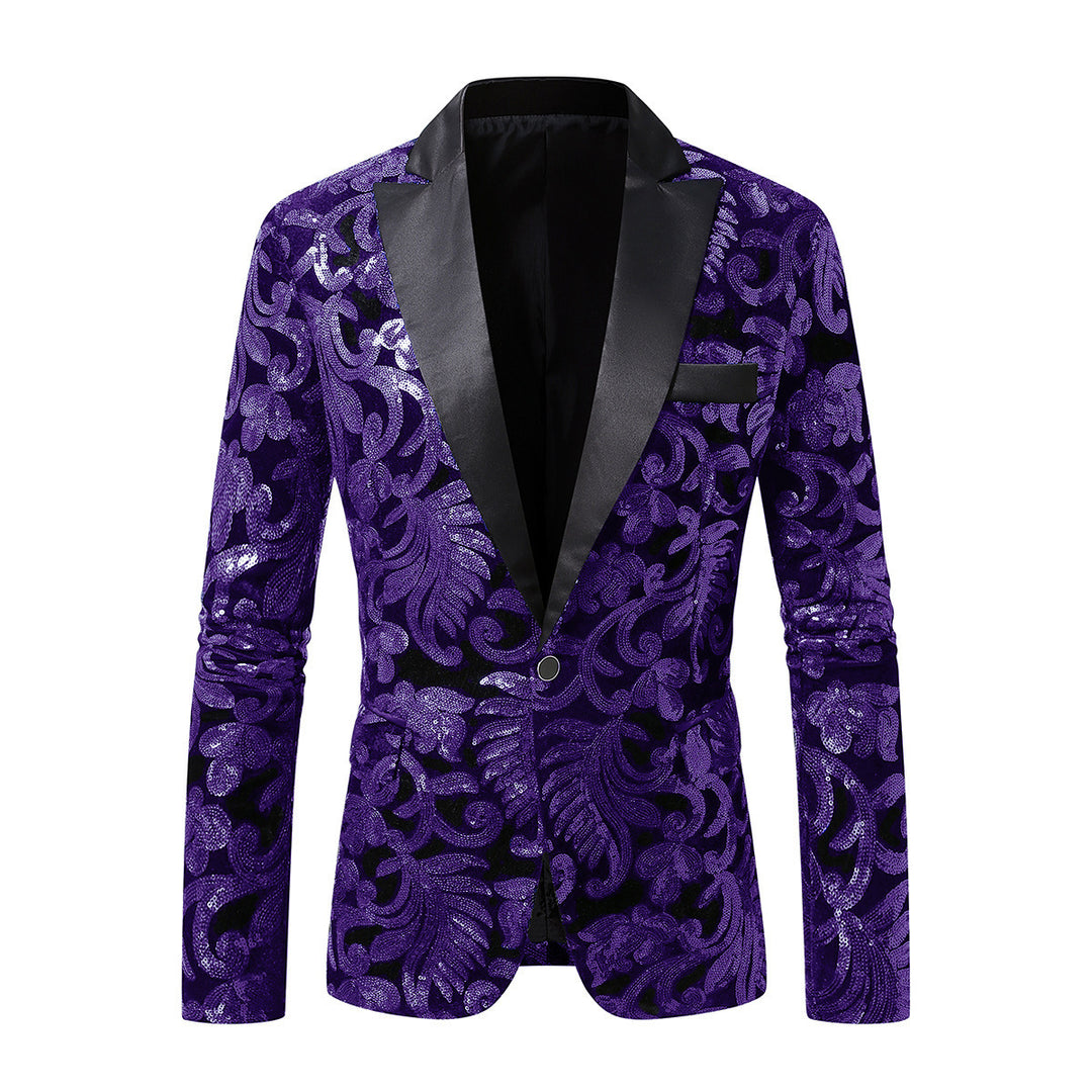 Herrarnas Glamorös Jacquard-Blazer med skimrande design Mirla-Eva Jonsson