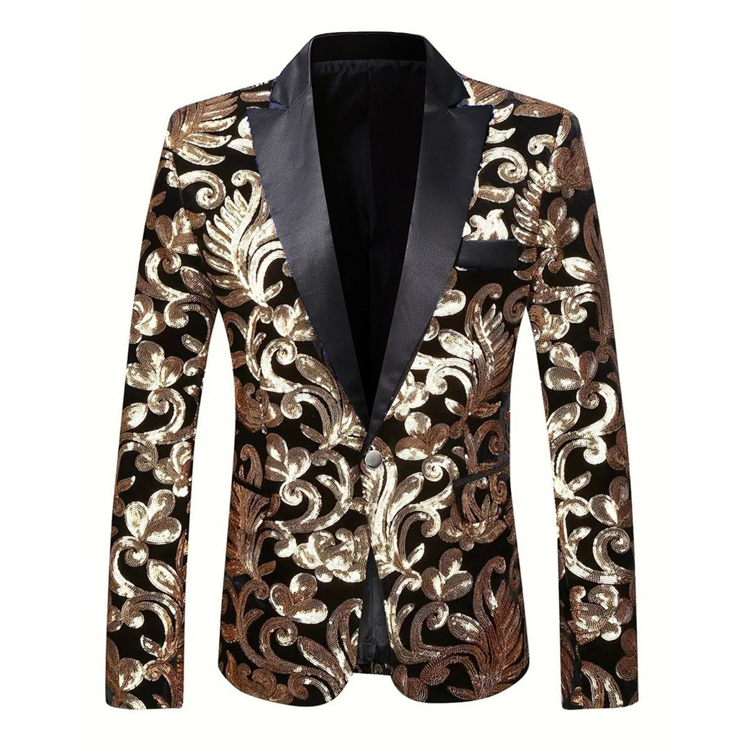 Herrarnas Glamorös Jacquard-Blazer med skimrande design Mirla-Eva Jonsson