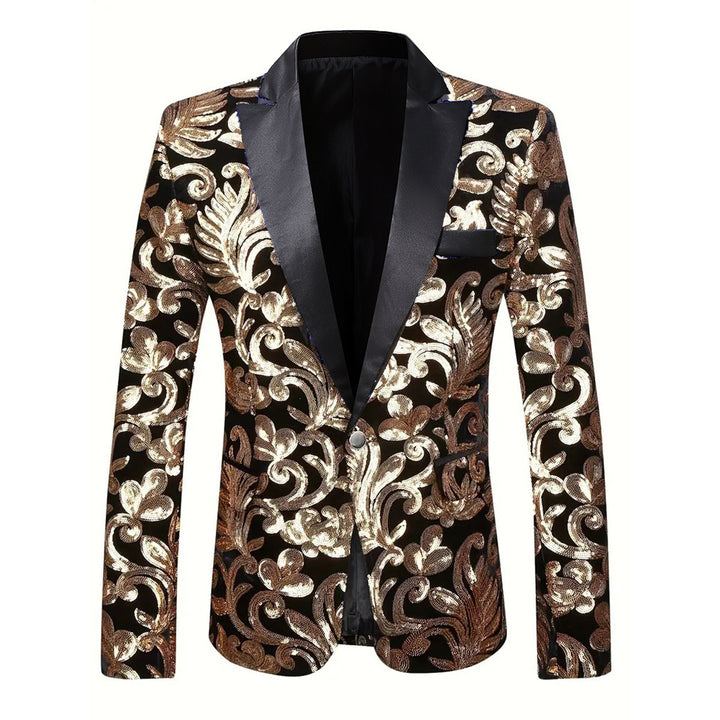 Herrarnas Glamorös Jacquard-Blazer med skimrande design Mirla-Eva Jonsson