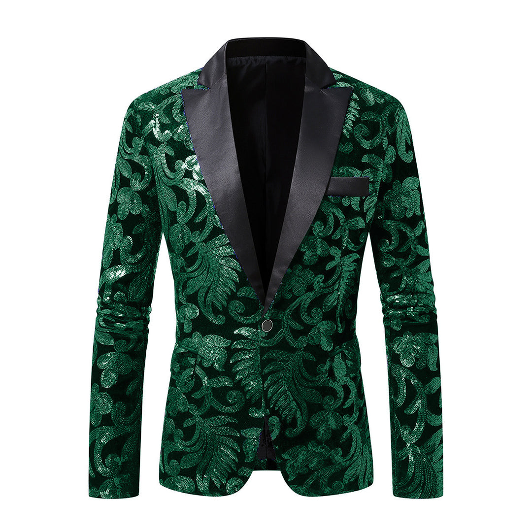 Herrarnas Glamorös Jacquard-Blazer med skimrande design Mirla-Eva Jonsson