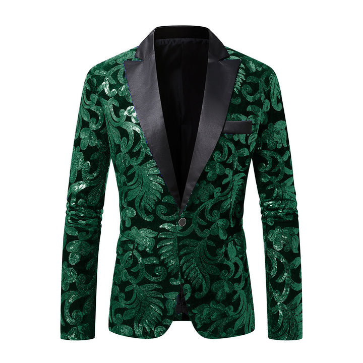 Herrarnas Glamorös Jacquard-Blazer med skimrande design Mirla-Eva Jonsson