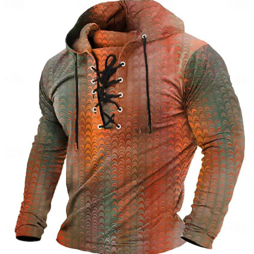 Herrarnas Huva Sweatshirt med innovativt bikakesmönster Mirla-Eva Jonsson