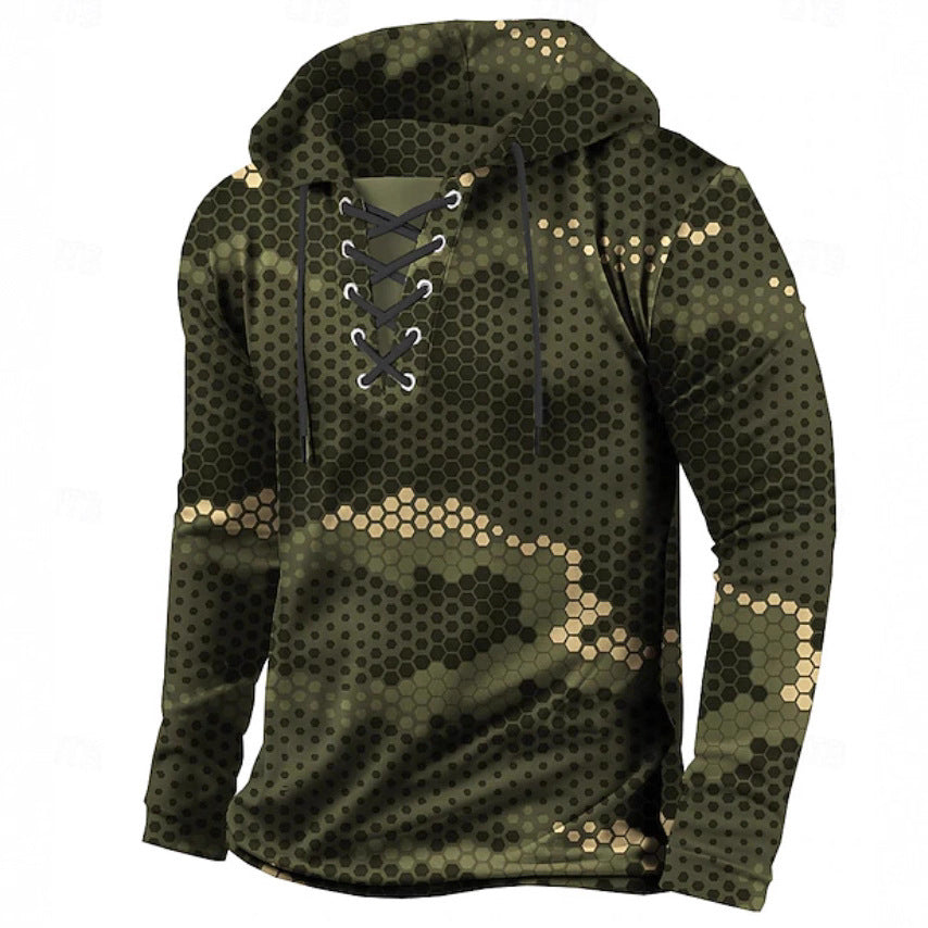 Herrarnas Huva Sweatshirt med innovativt bikakesmönster Mirla-Eva Jonsson