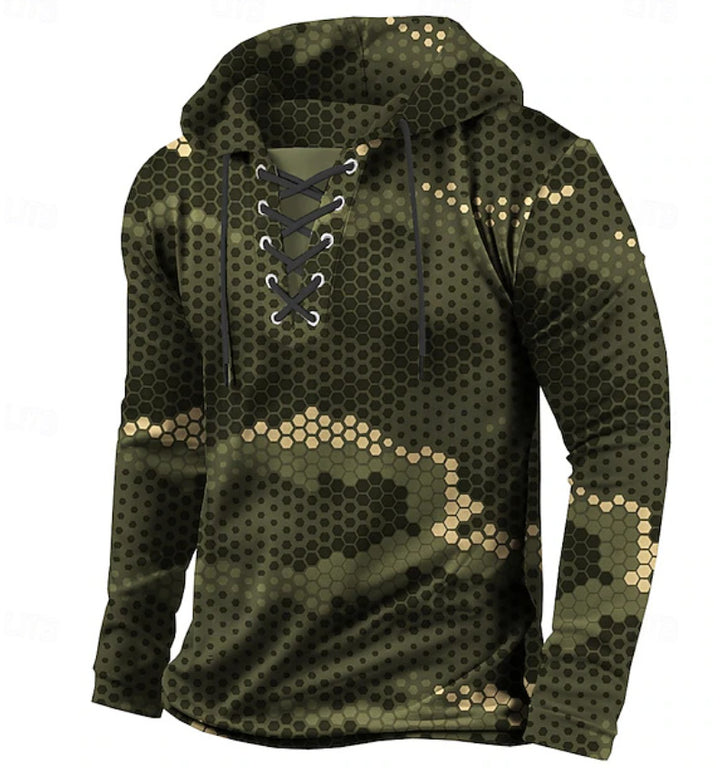 Herrarnas Huva Sweatshirt med innovativt bikakesmönster Mirla-Eva Jonsson