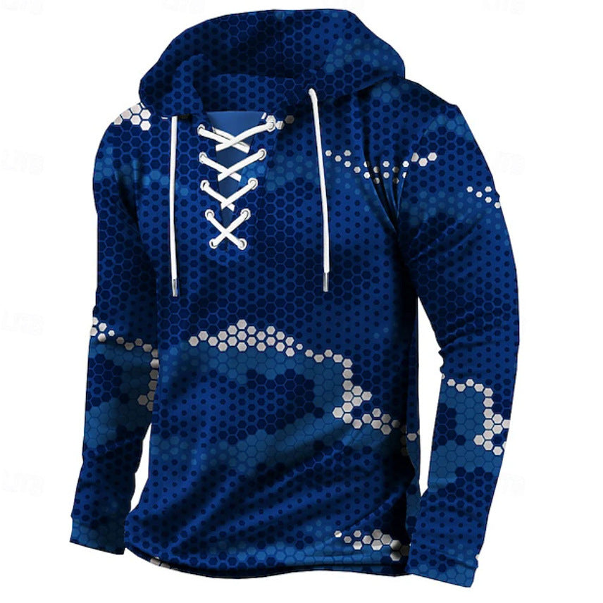 Herrarnas Huva Sweatshirt med innovativt bikakesmönster Mirla-Eva Jonsson