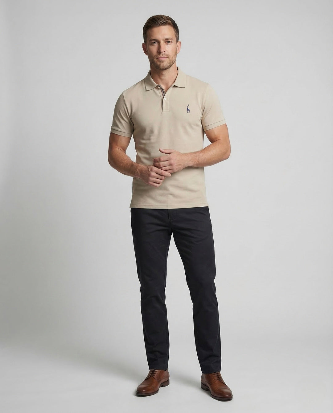 Herrarnas Poloshirt Kort ärm Piqué Emblem-Eva Jonsson