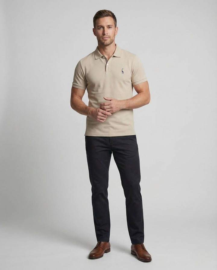 Herrarnas Poloshirt Kort ärm Piqué Emblem-Eva Jonsson