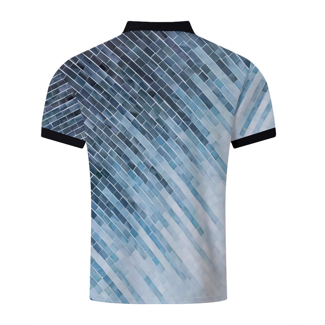 Herrarnas Poloshirt med Dynamisk Grafikdesign Mirla-Eva Jonsson