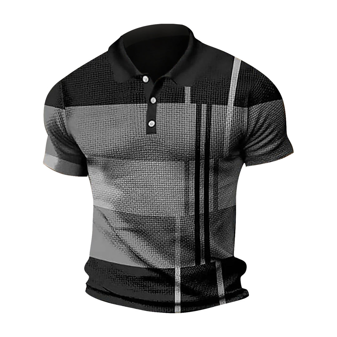 Herrarnas Poloshirt med modern mönster och andningsbara egenskaper Mirla-Eva Jonsson