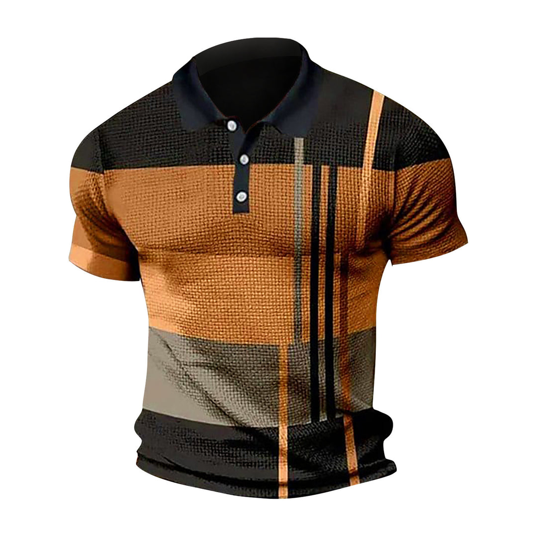 Herrarnas Poloshirt med modern mönster och andningsbara egenskaper Mirla-Eva Jonsson