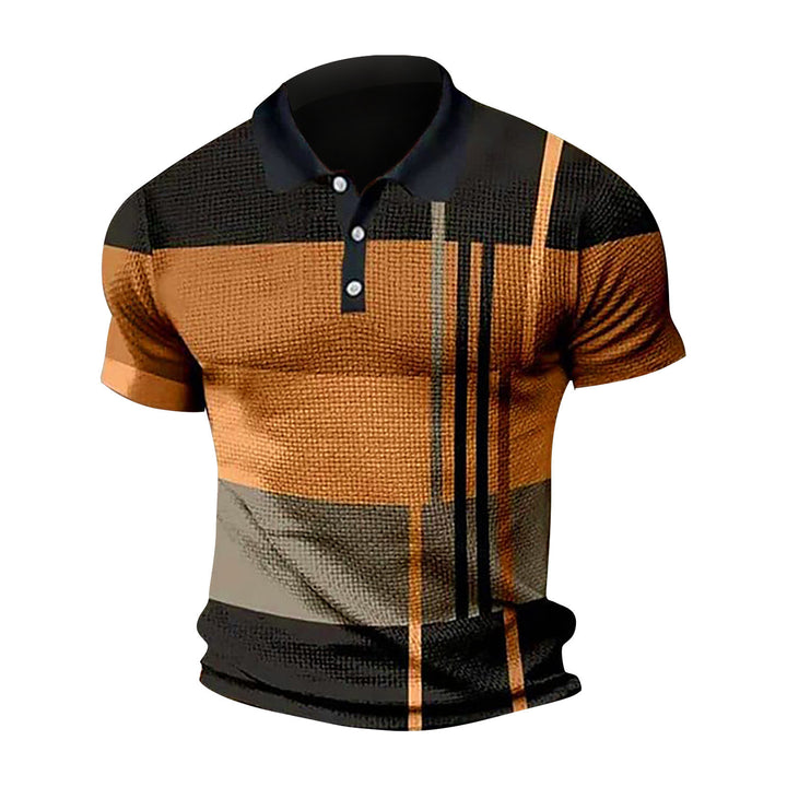 Herrarnas Poloshirt med modern mönster och andningsbara egenskaper Mirla-Eva Jonsson