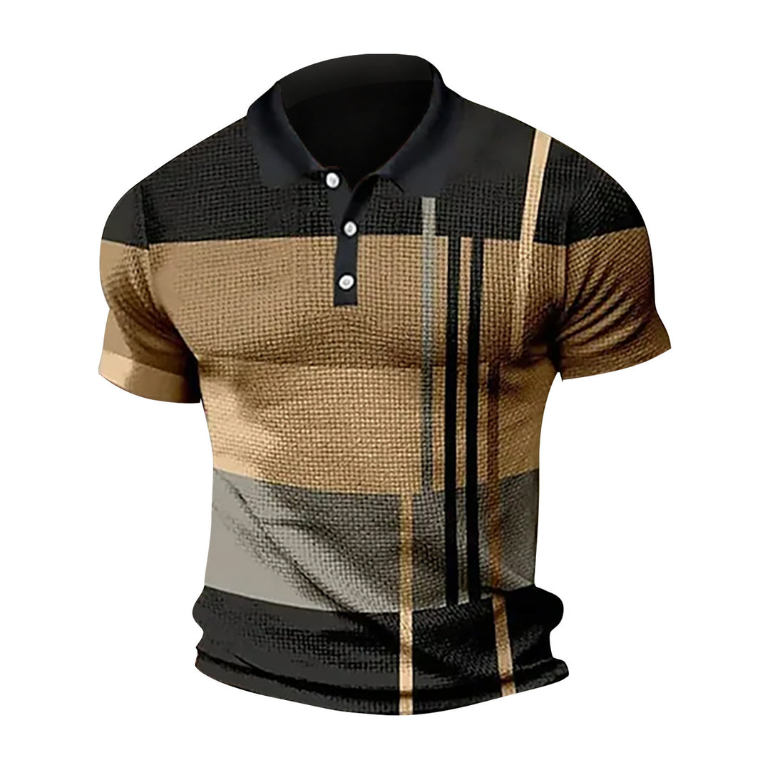Herrarnas Poloshirt med modern mönster och andningsbara egenskaper Mirla-Eva Jonsson