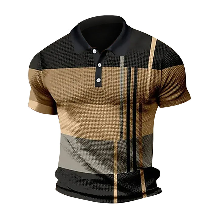 Herrarnas Poloshirt med modern mönster och andningsbara egenskaper Mirla-Eva Jonsson