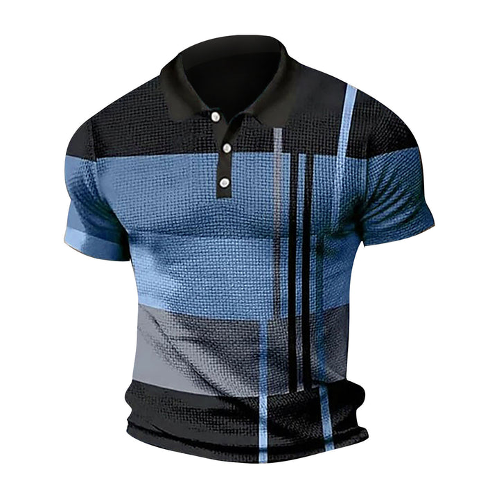 Herrarnas Poloshirt med modern mönster och andningsbara egenskaper Mirla-Eva Jonsson