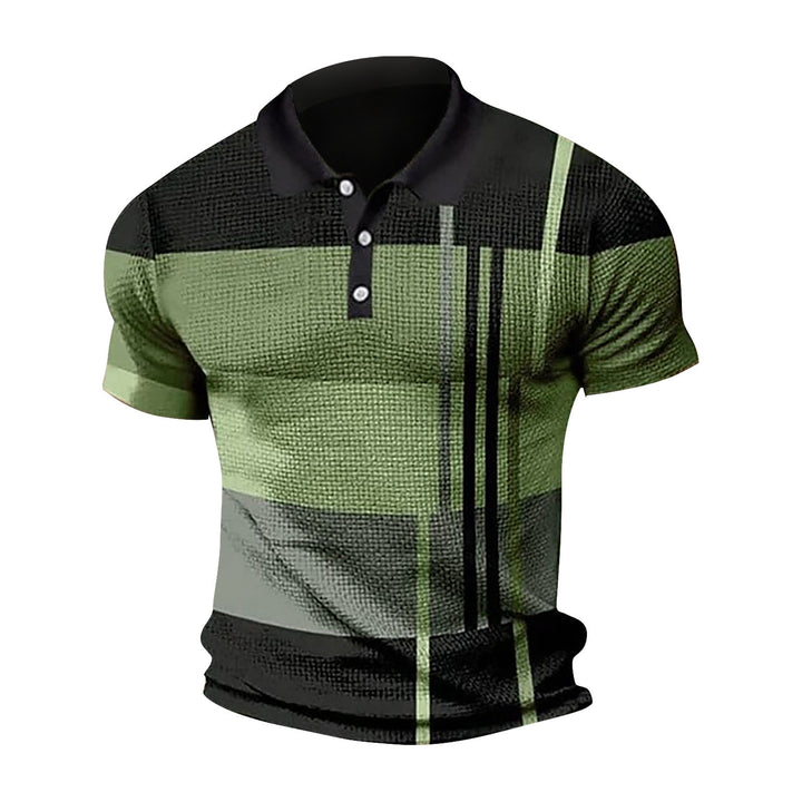 Herrarnas Poloshirt med modern mönster och andningsbara egenskaper Mirla-Eva Jonsson