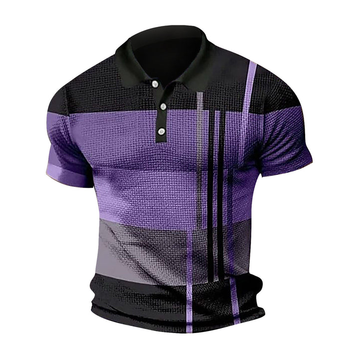 Herrarnas Poloshirt med modern mönster och andningsbara egenskaper Mirla-Eva Jonsson