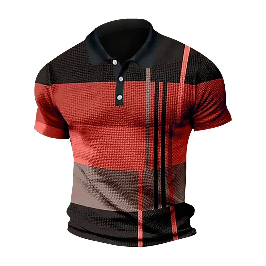 Herrarnas Poloshirt med modern mönster och andningsbara egenskaper Mirla-Eva Jonsson