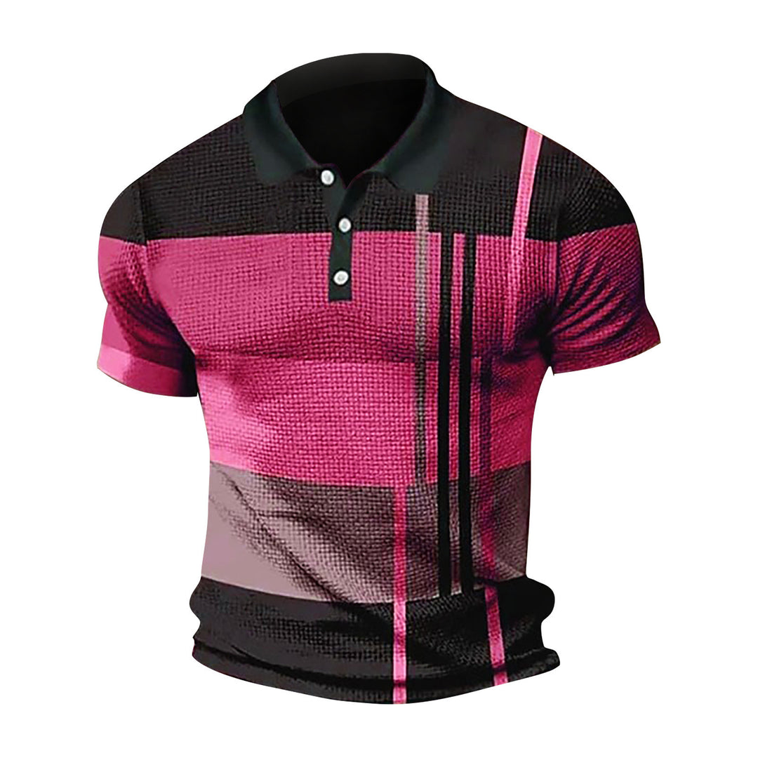 Herrarnas Poloshirt med modern mönster och andningsbara egenskaper Mirla-Eva Jonsson